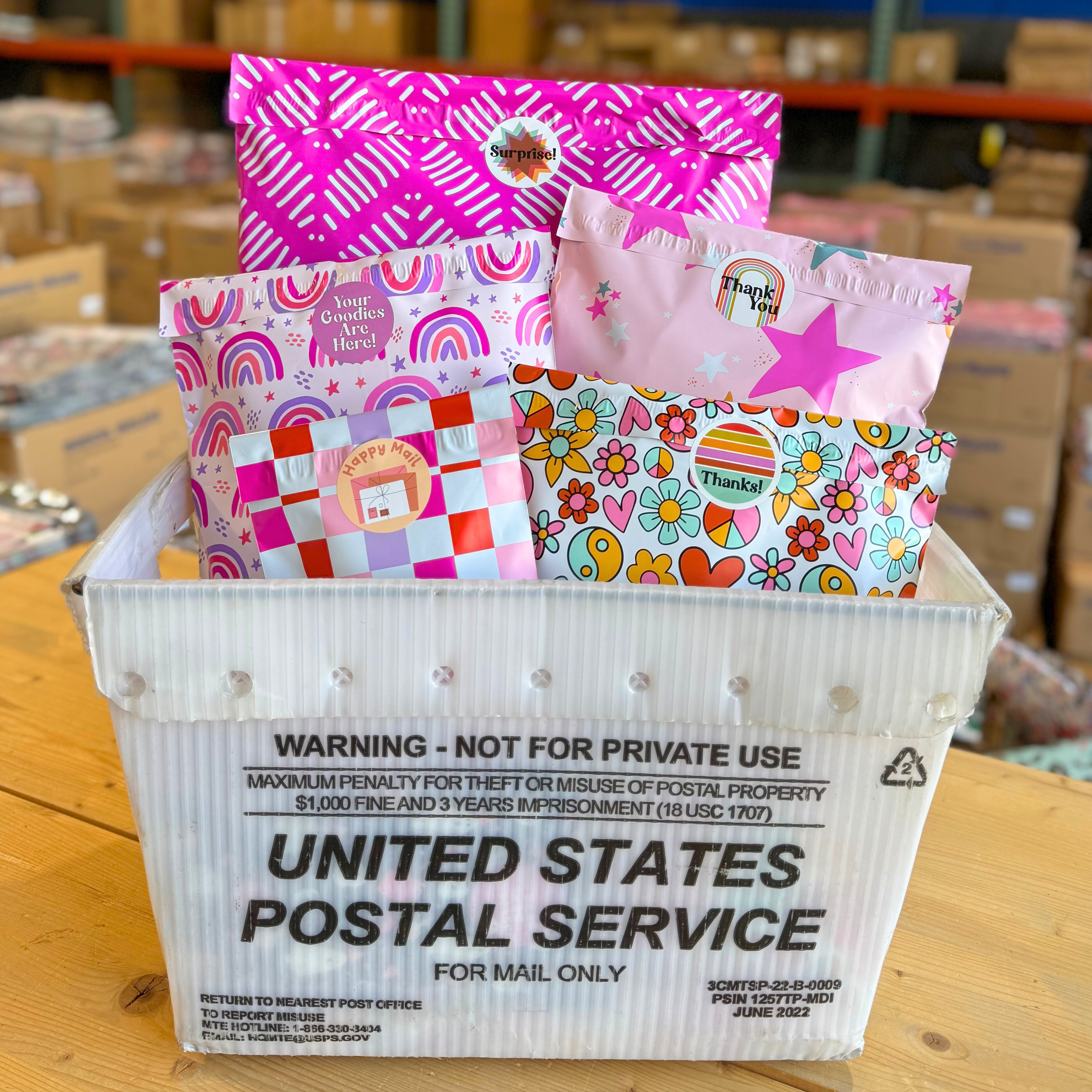 Pink Checkered Poly Mailer