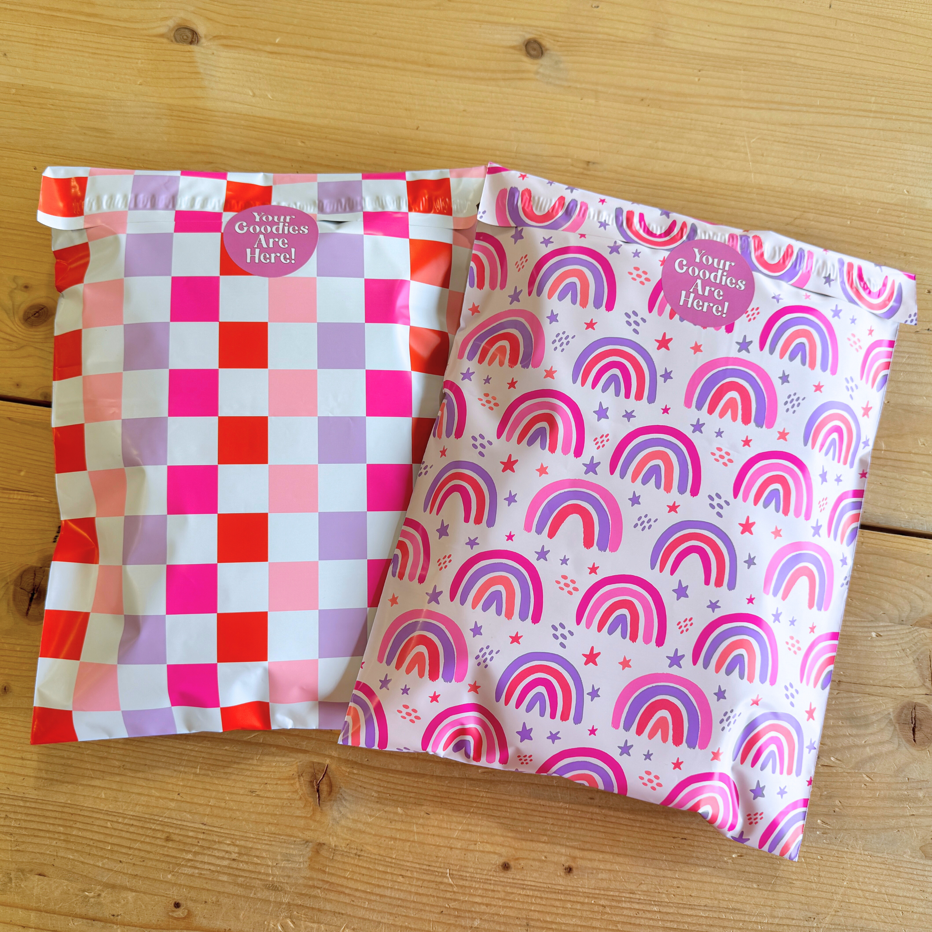 Pink Checkered Poly Mailer