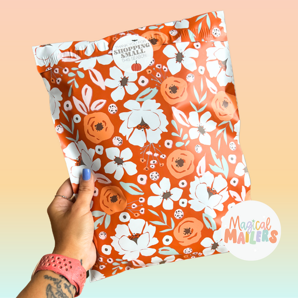 Fall Flirty Floral Poly Mailer