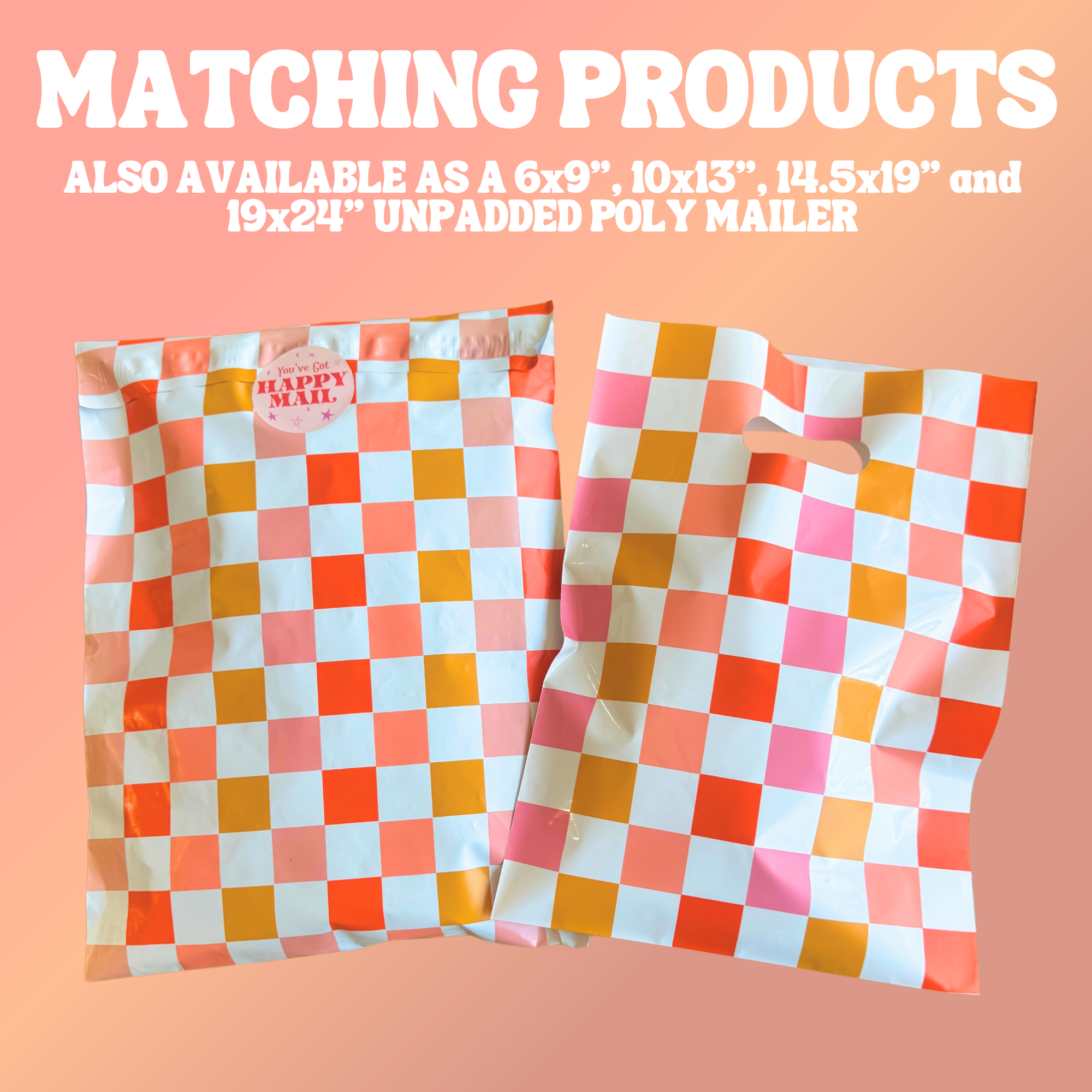 9x12" Fall Checkered Merchandise Bag