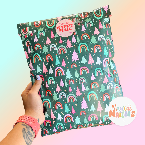 ⭐️IMPERFECT ⭐️ Festive Forest Poly Mailer