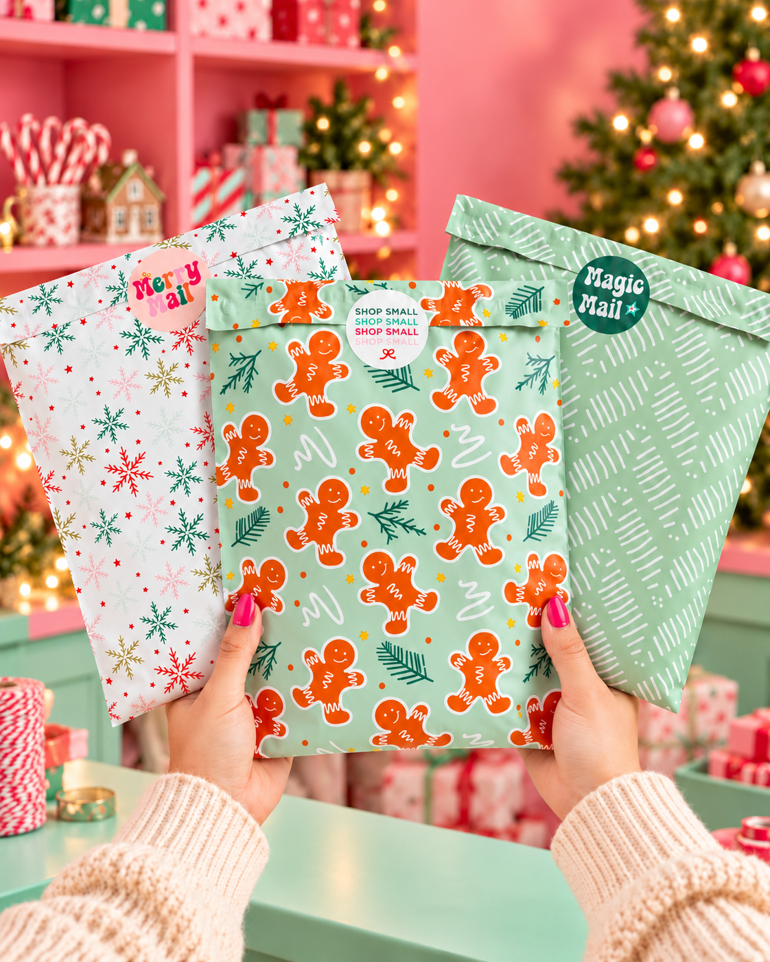 10x13" Snowflakes Poly Mailer