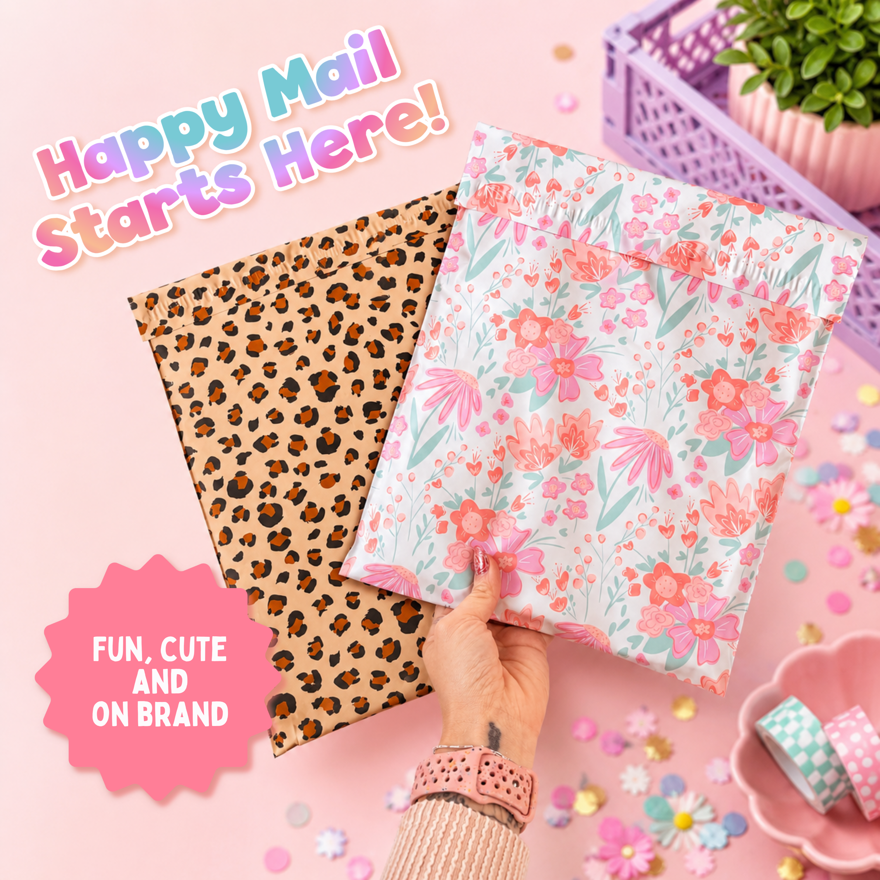 10x13" Blissful Floral Poly Mailer