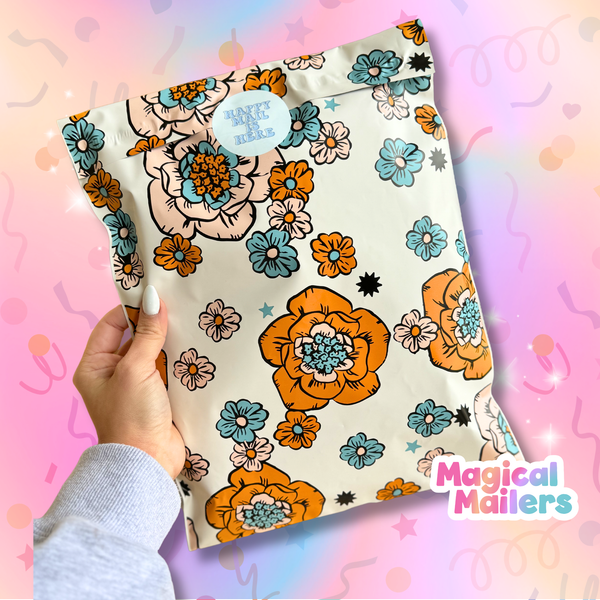 Retro Spring Floral Poly Mailer