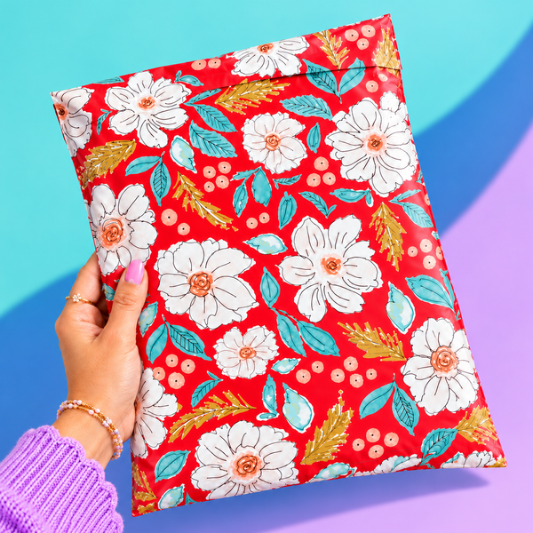 Indy Bloom Red Poly Mailer