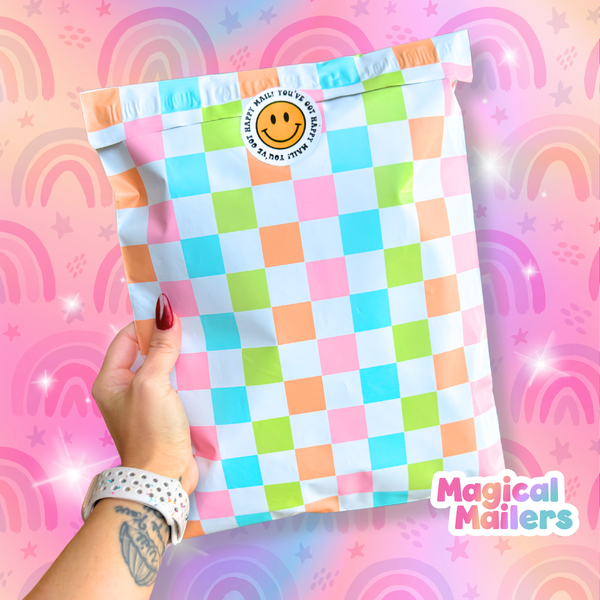 Spring Checkered Poly Mailer