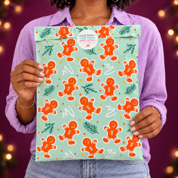 Gingerbread Poly Mailer