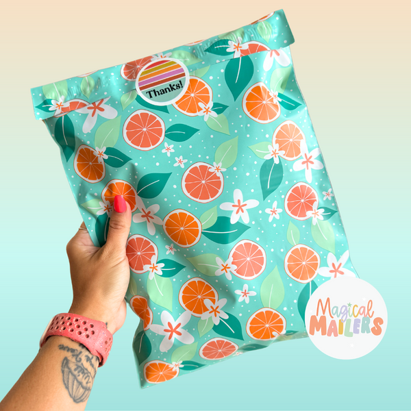 Citrus Bliss (Teal) Poly Mailer