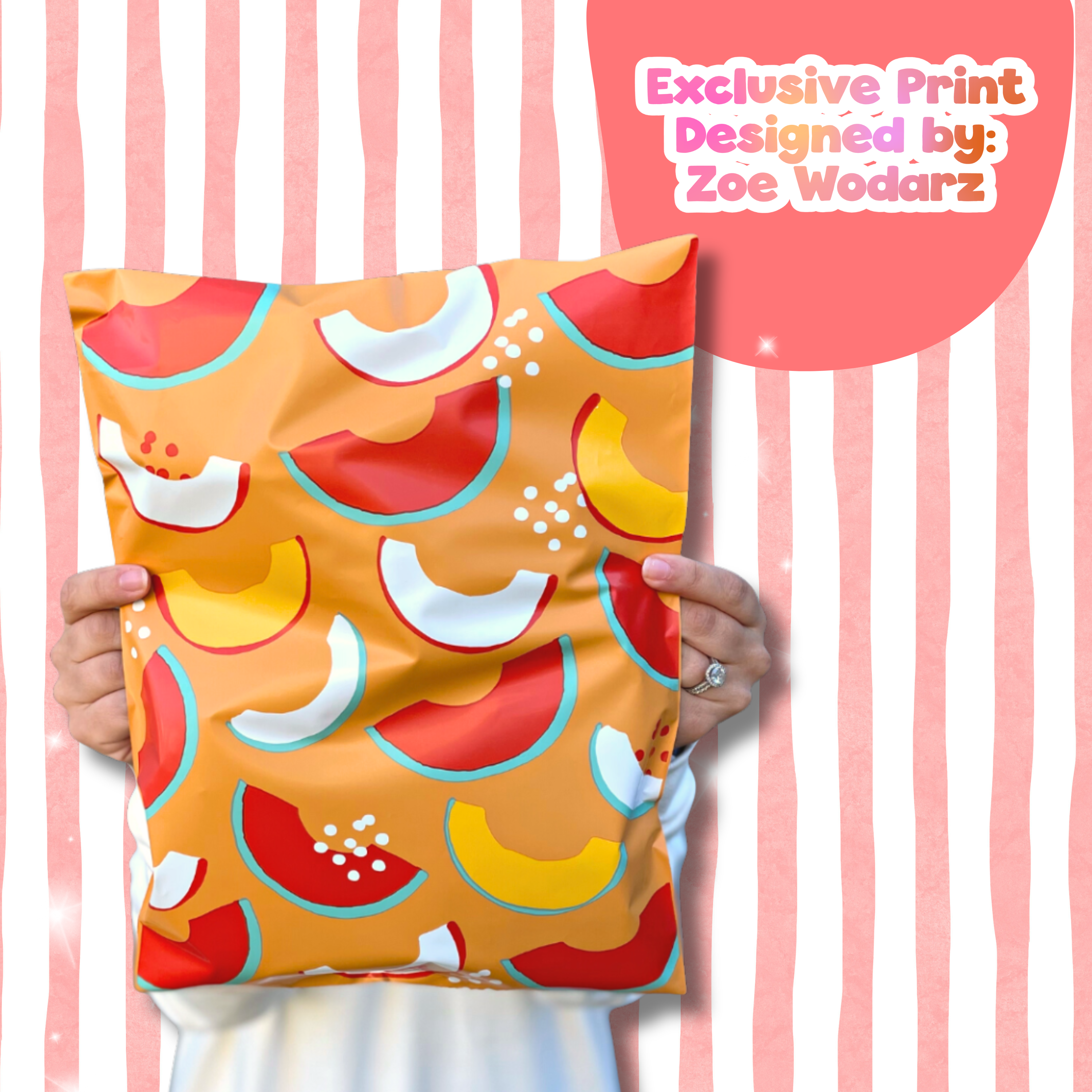 6x9" Peachy Slices Poly Mailer