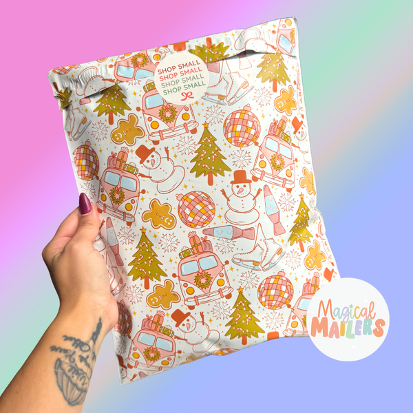 Retro Noel Poly Mailer