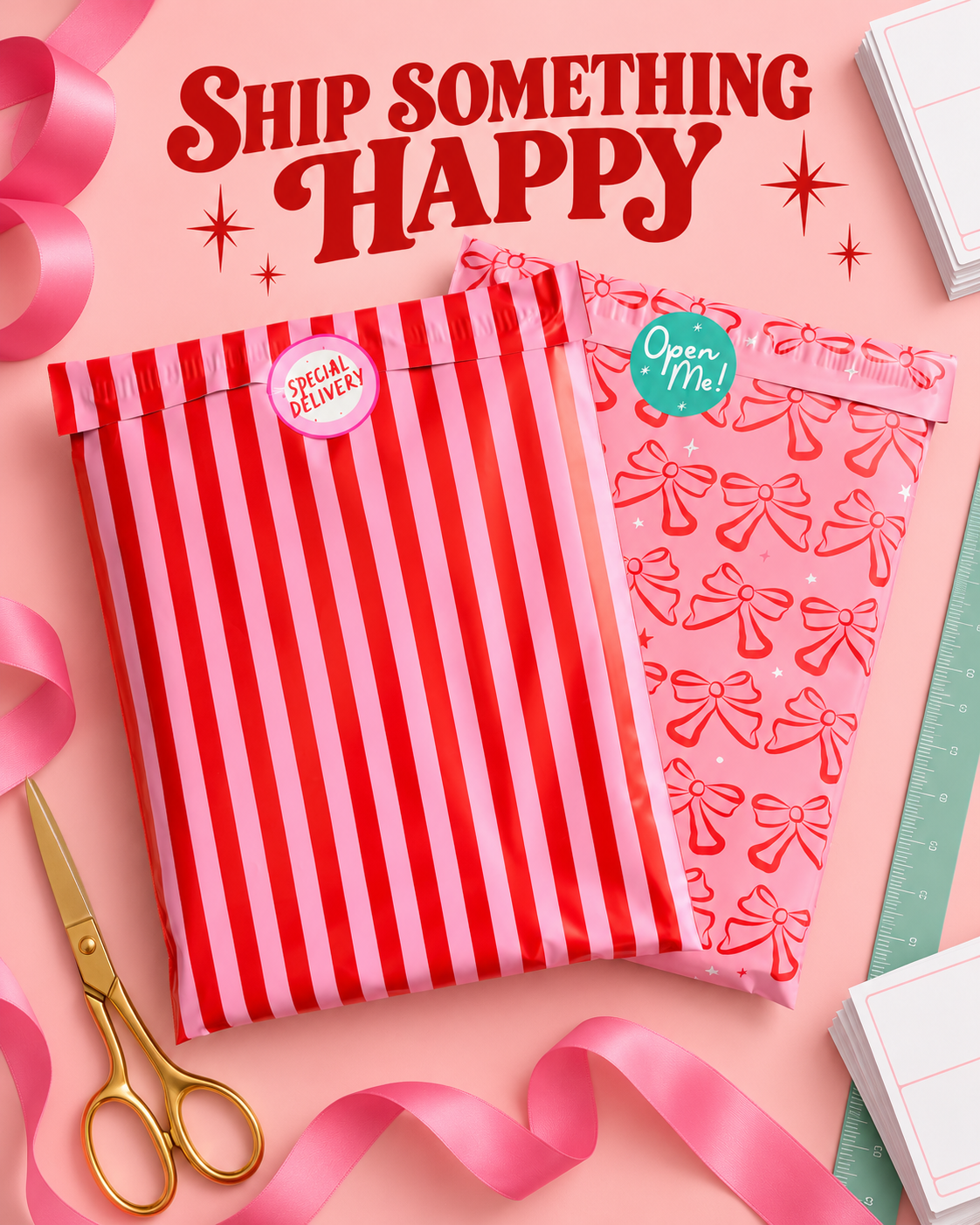 Pretty in Red Poly Mailer