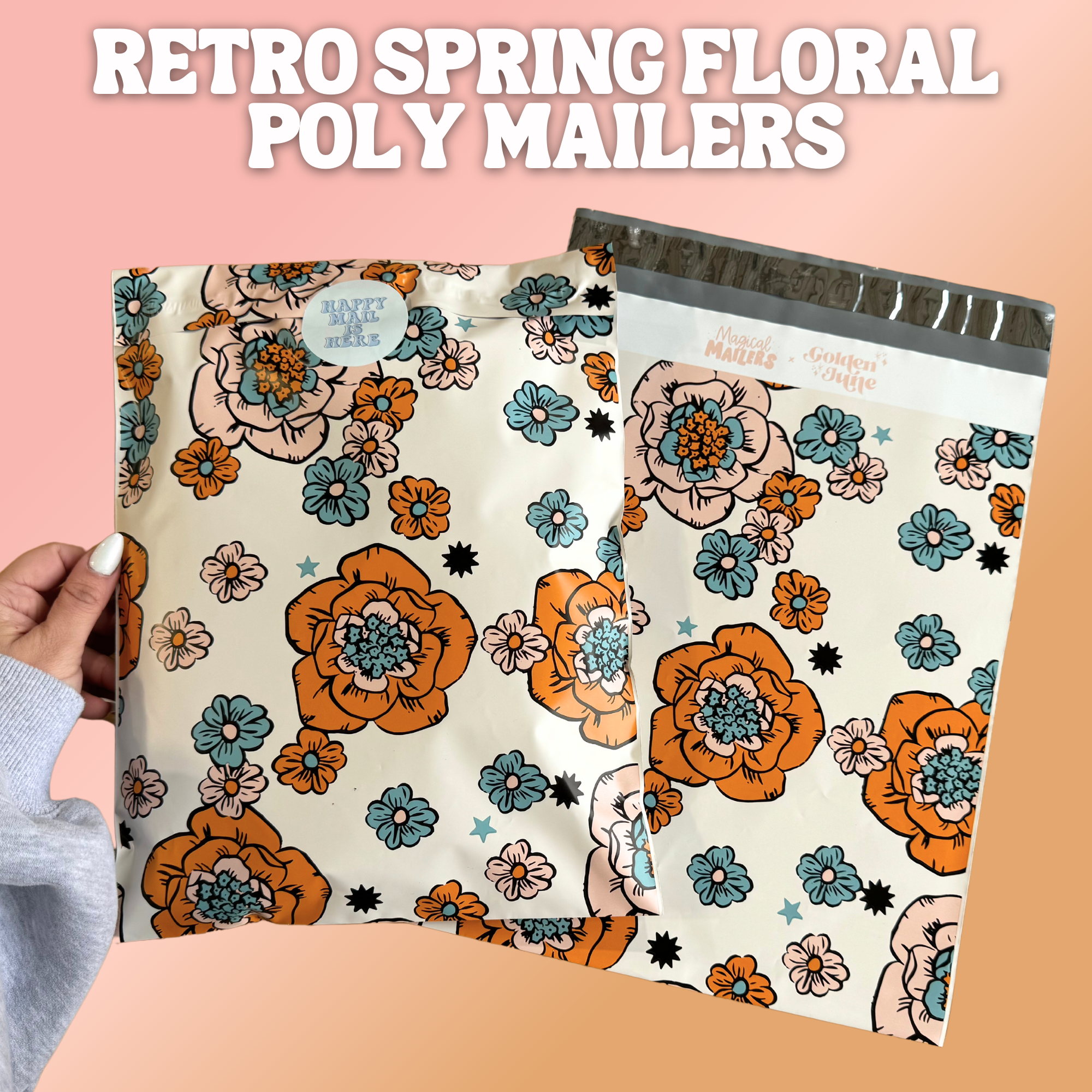 Retro Spring Floral Poly Mailer