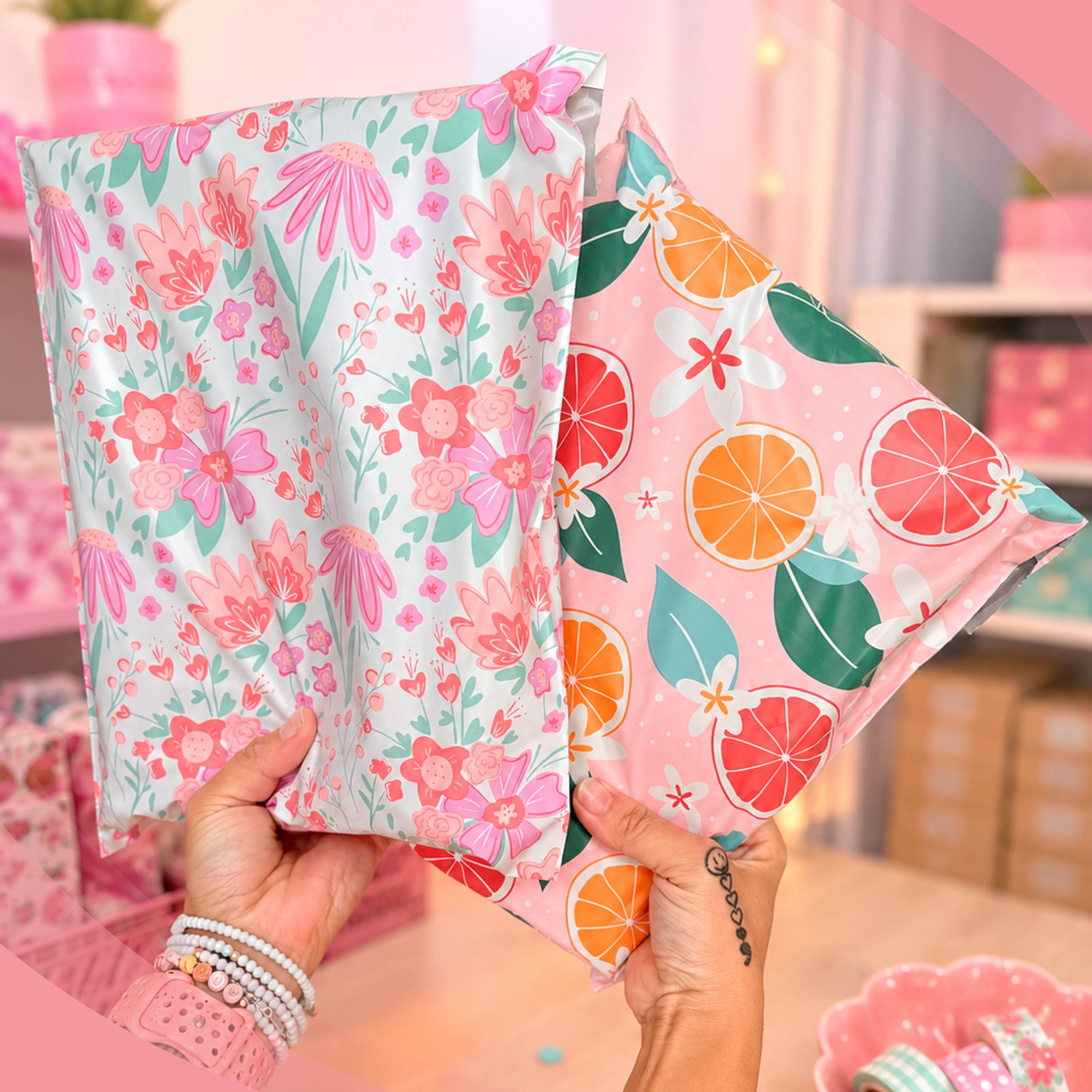 10x13" Blissful Floral Poly Mailer