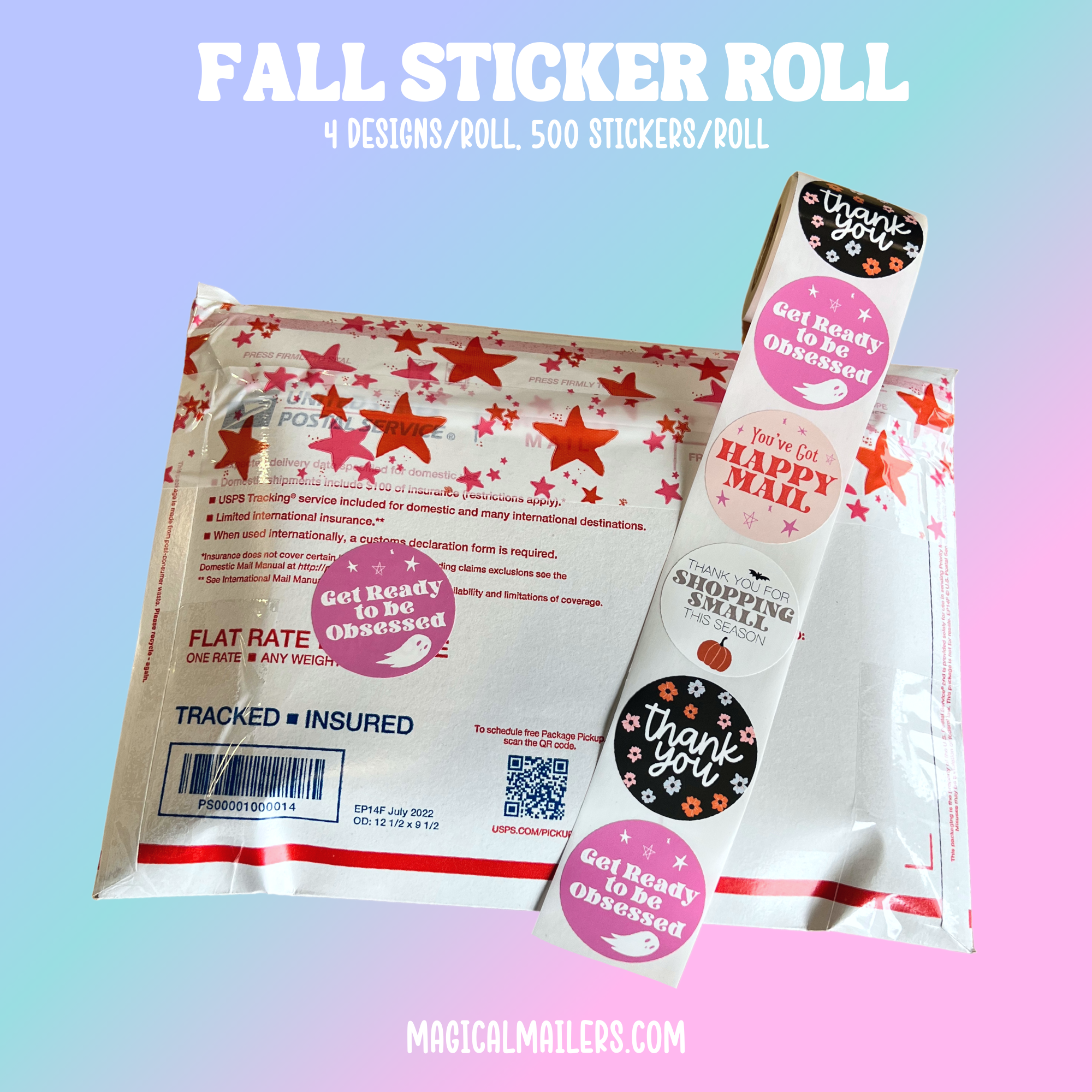 Fall Happy Mail Sticker Roll