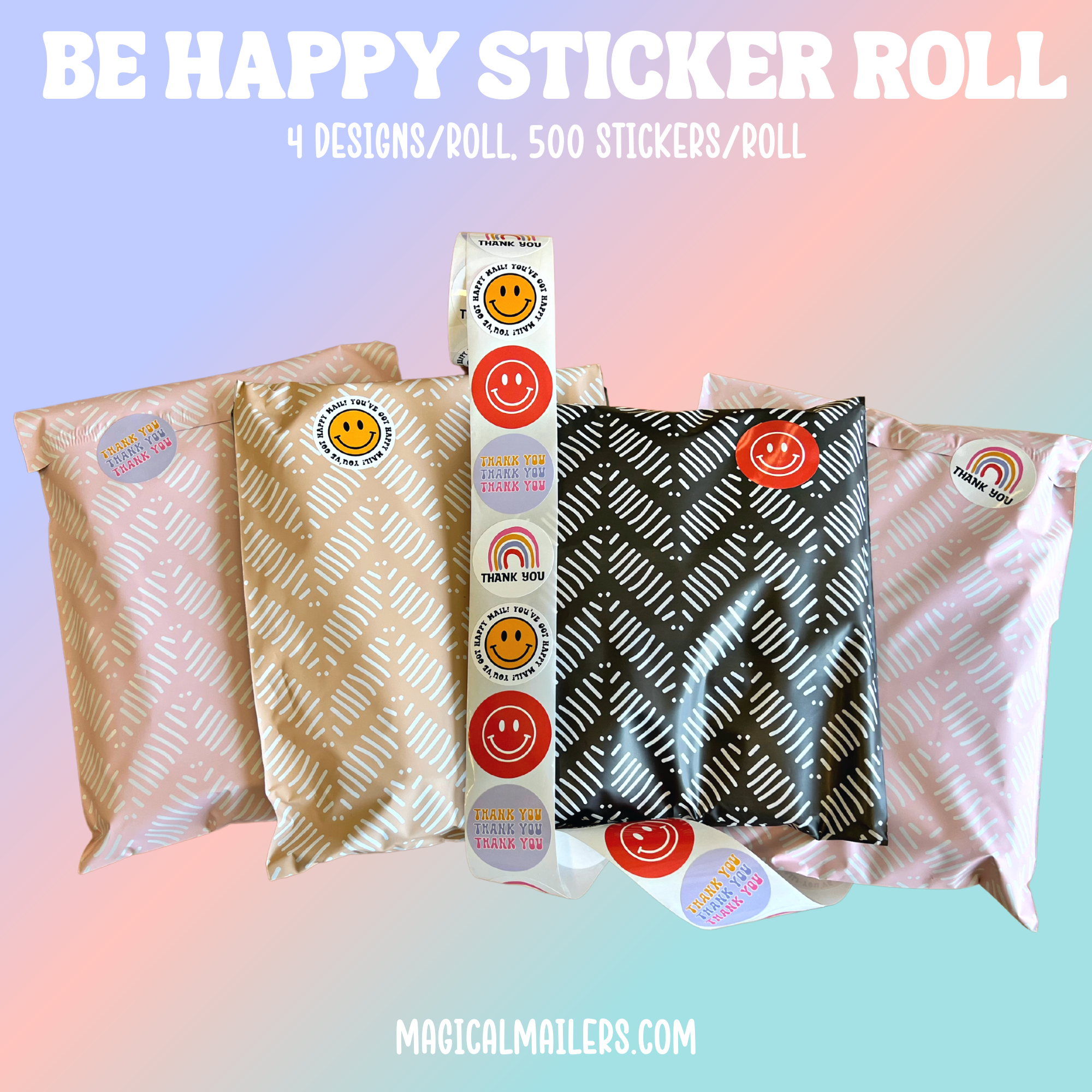 Be Happy Sticker Roll