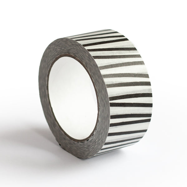 Paper Tape - White with Black Stripes