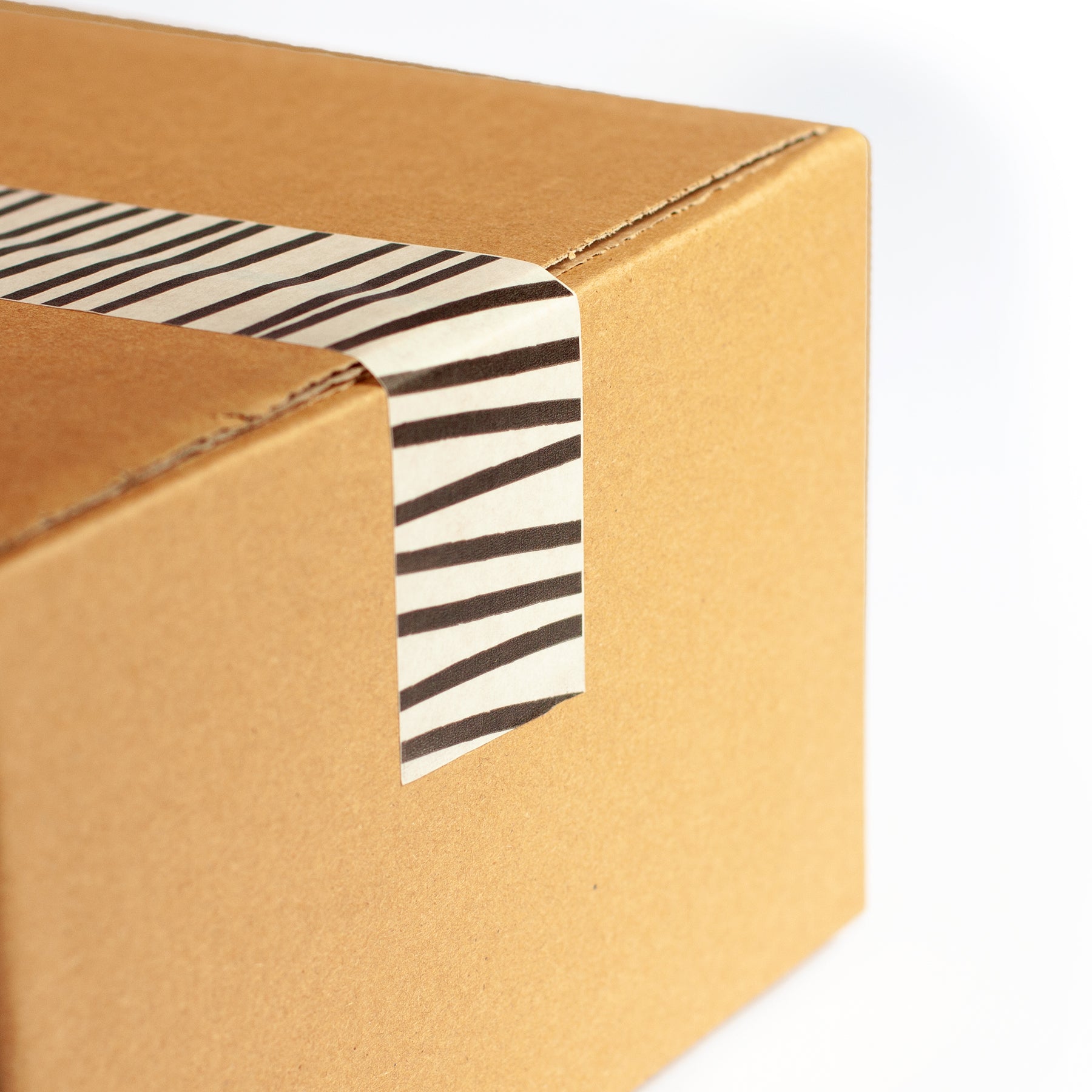 Paper Tape - White with Black Stripes - Magical Mailers