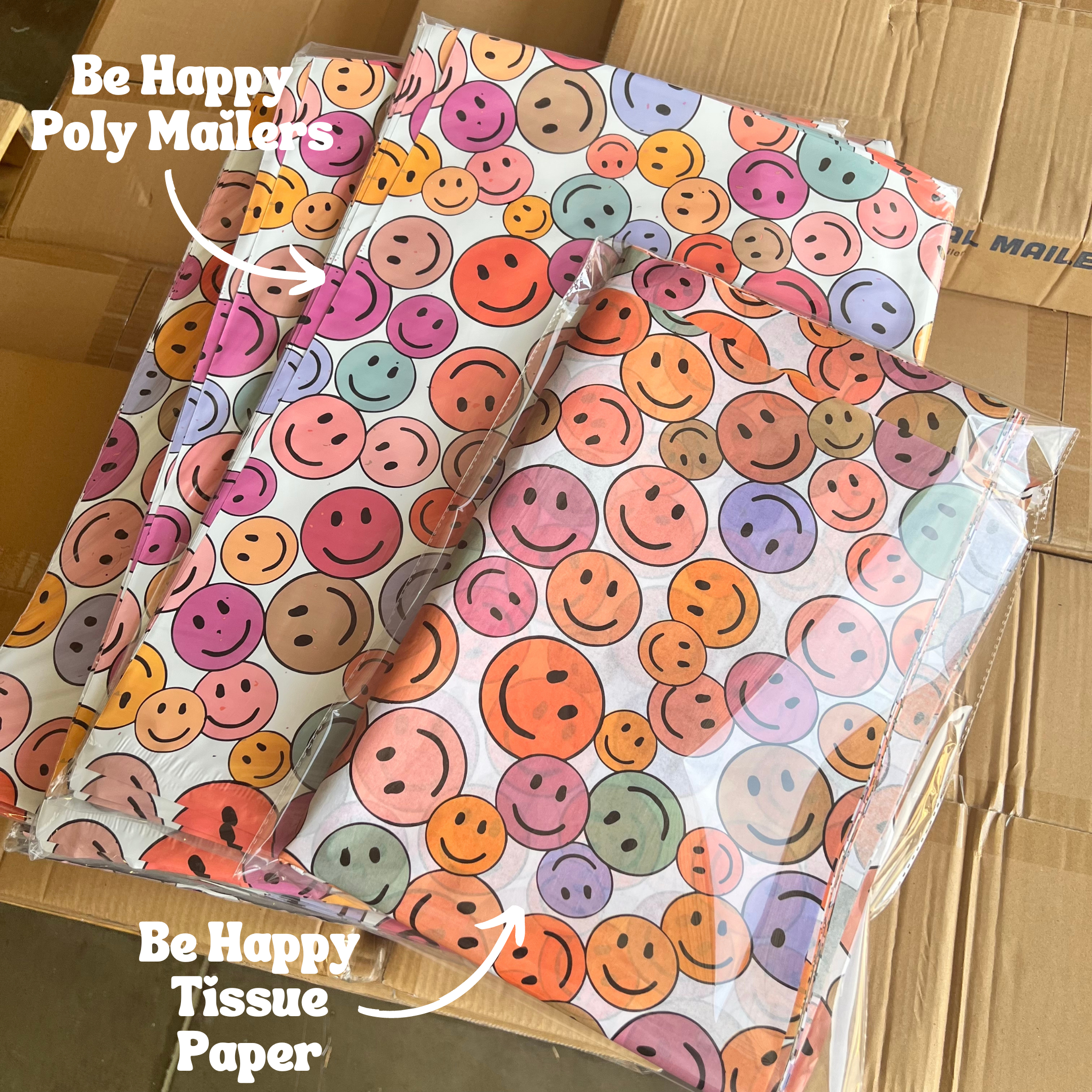 Be Happy Tissue Paper