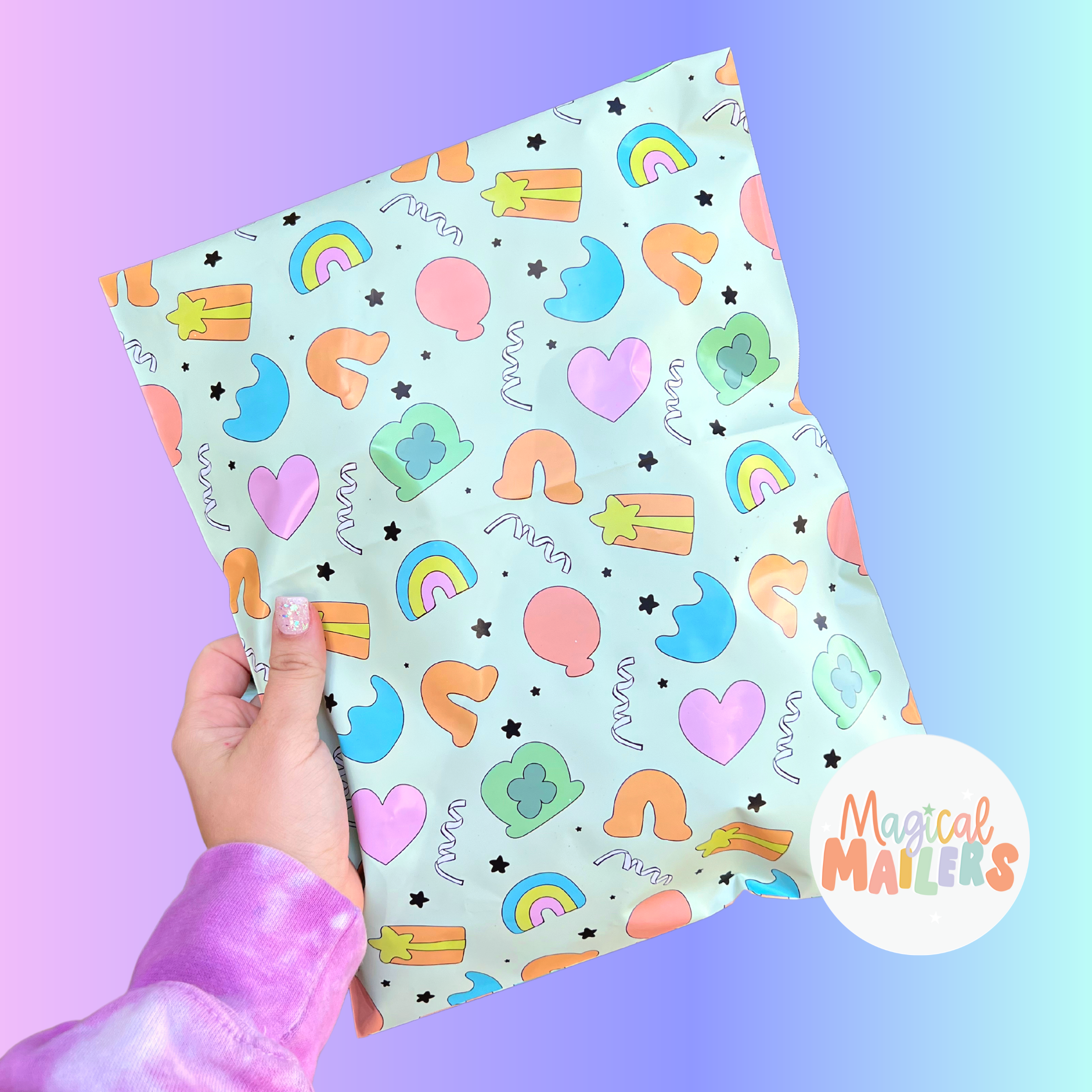 ⭐️IMPERFECT⭐️ 10x13" Poly Mailer - Happy Go Lucky