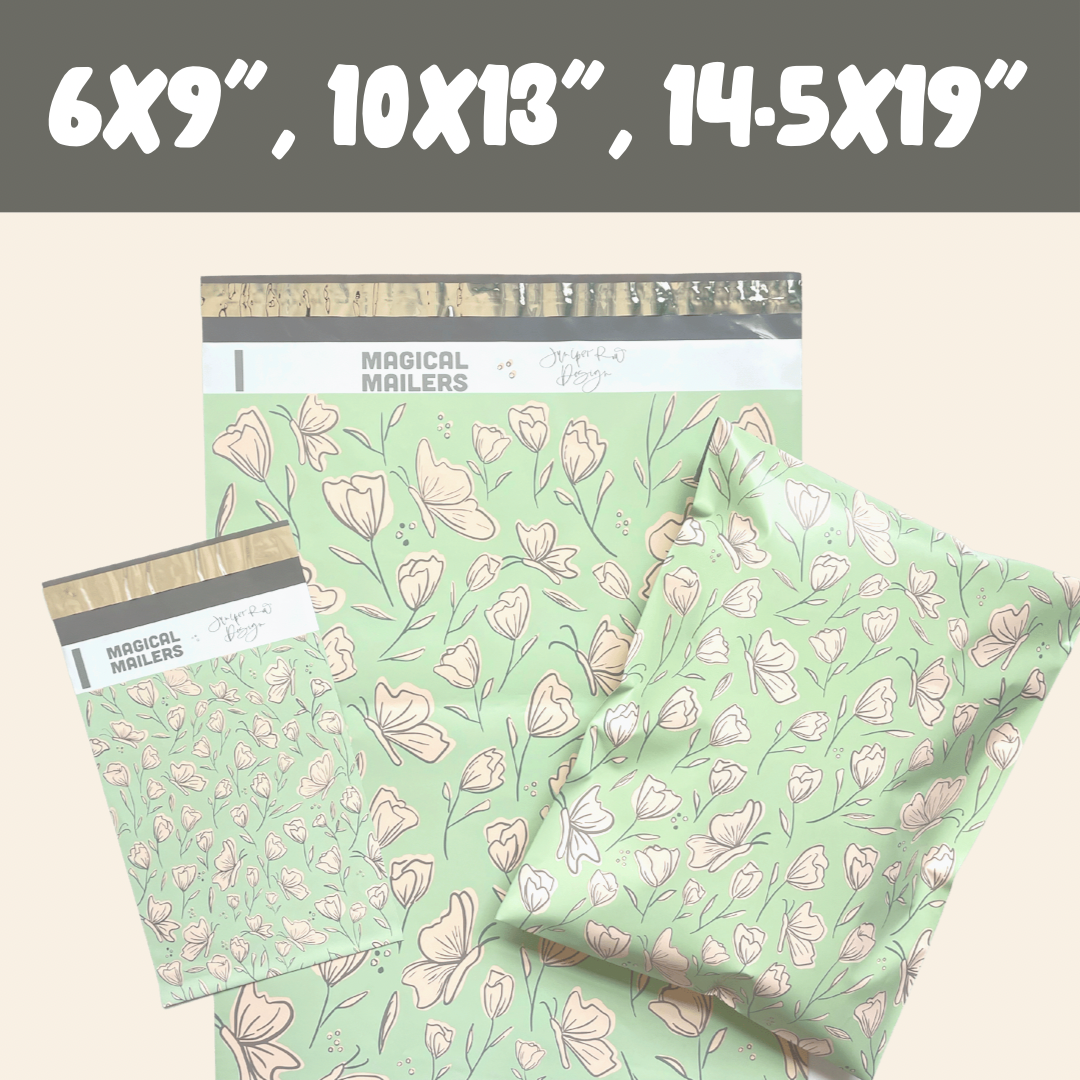 ⭐️IMPERFECT⭐️ Spring Fling (MINT) Poly Mailer - Magical Mailers