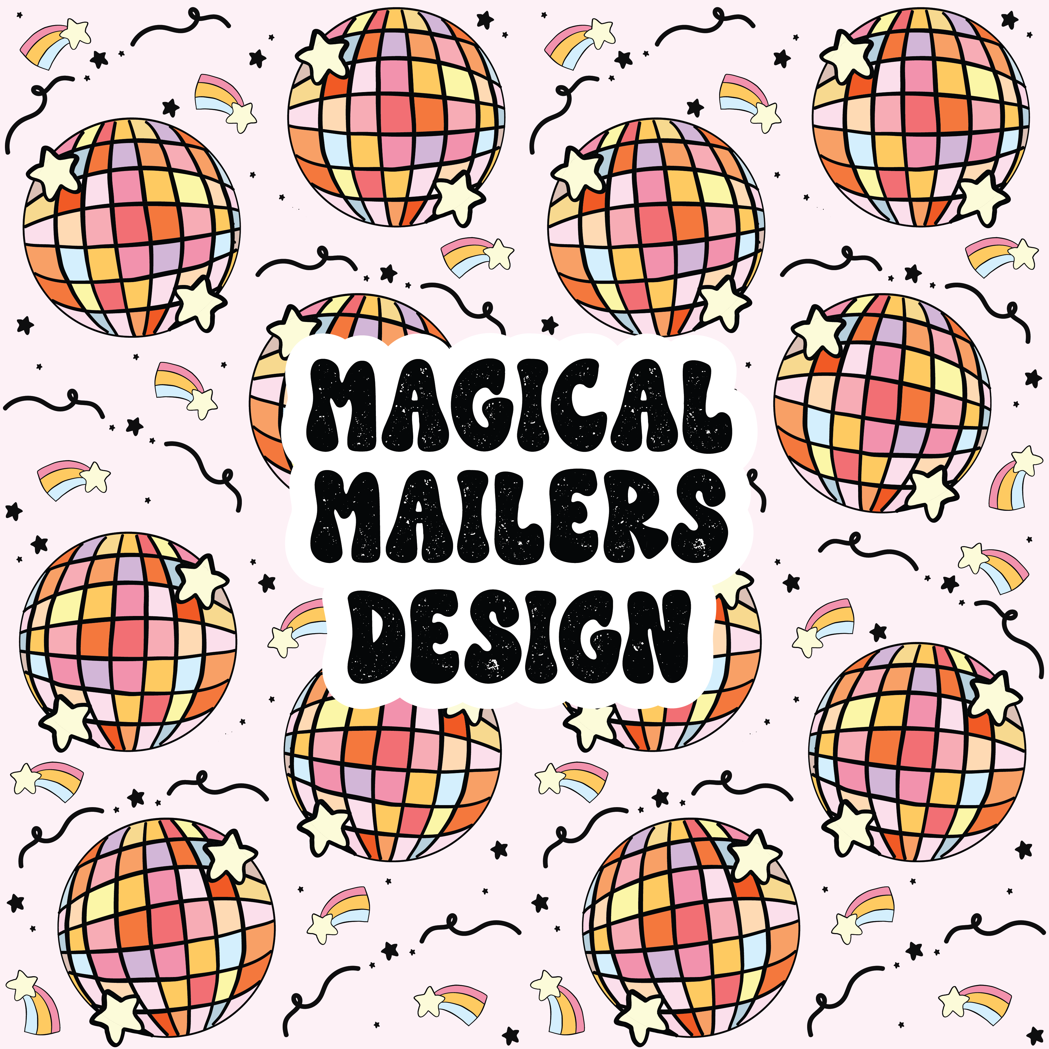 DIGITAL - Disco Magic Seamless Pattern