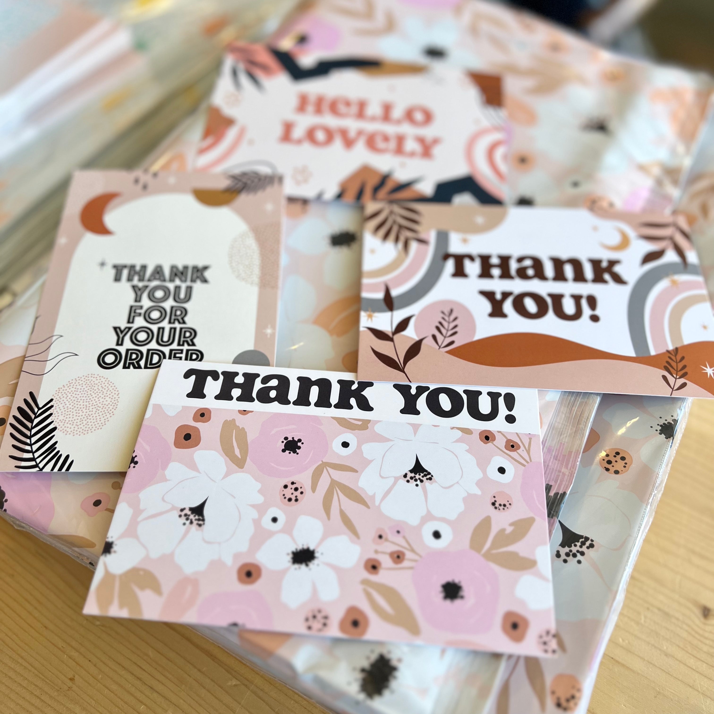 Abstract Thank You Insert Card