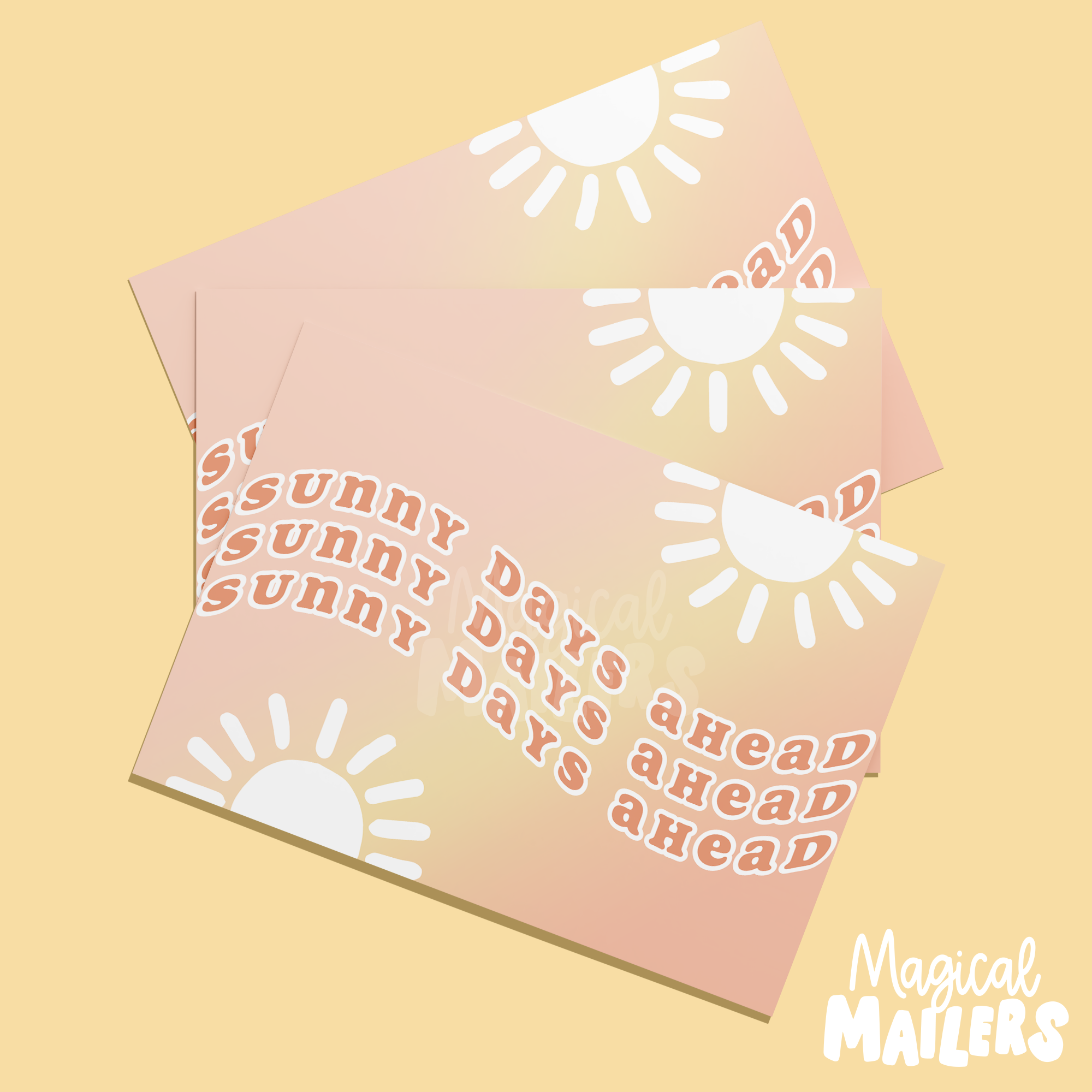 Sunny Days (Red) Insert Card - Magical Mailers