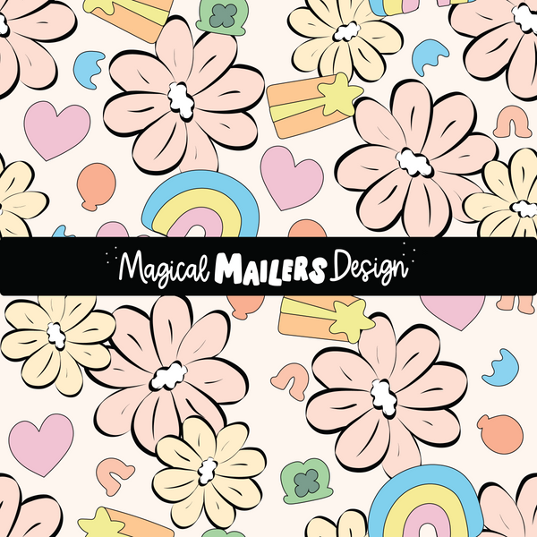 DIGITAL - Lucky Floral Seamless Pattern