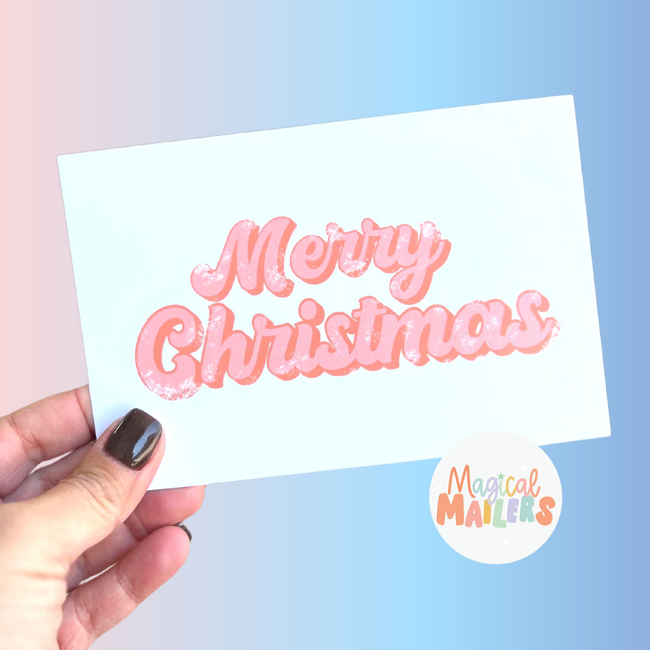 Simple Merry Xmas Insert Card