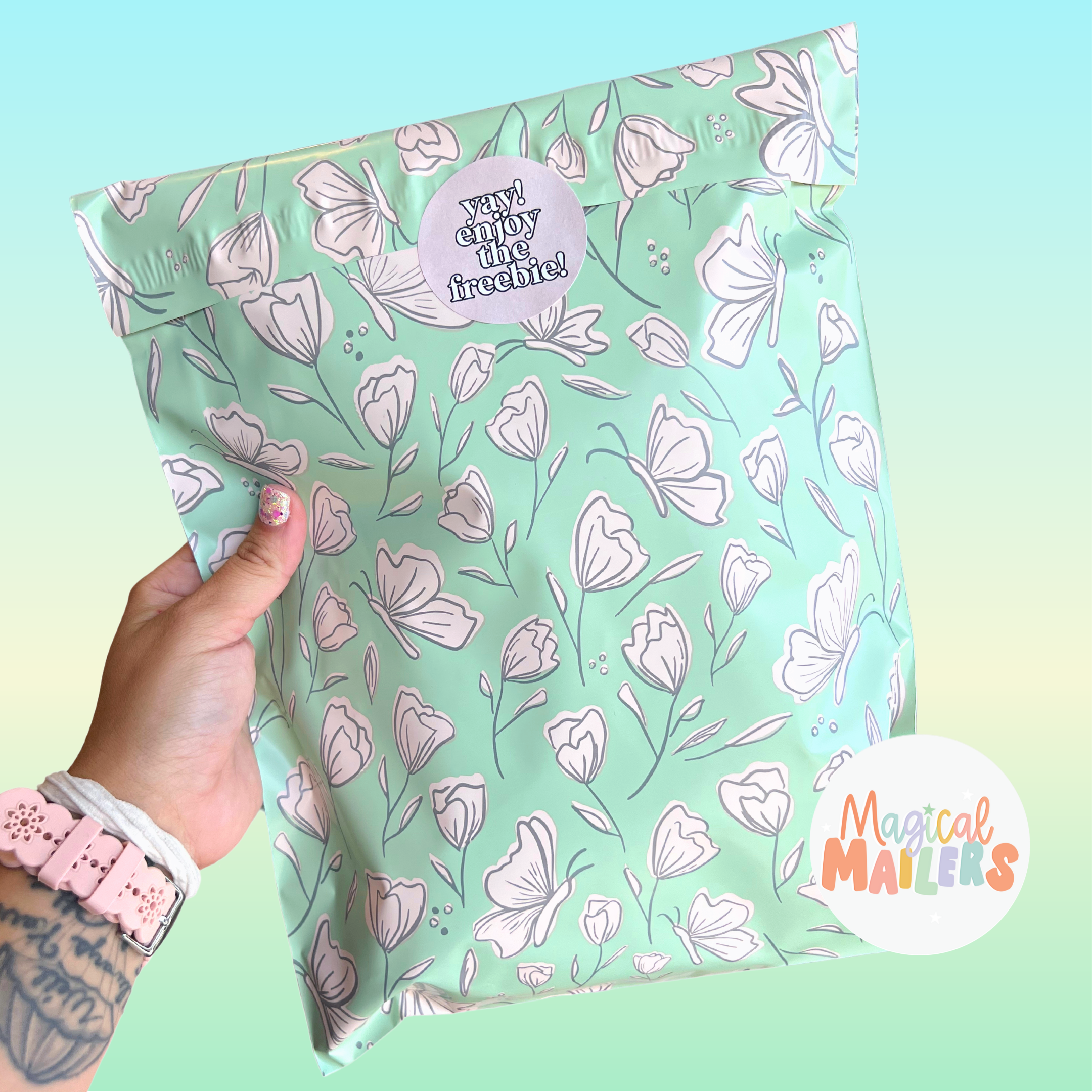 ⭐️IMPERFECT⭐️ Spring Fling (MINT) Poly Mailer