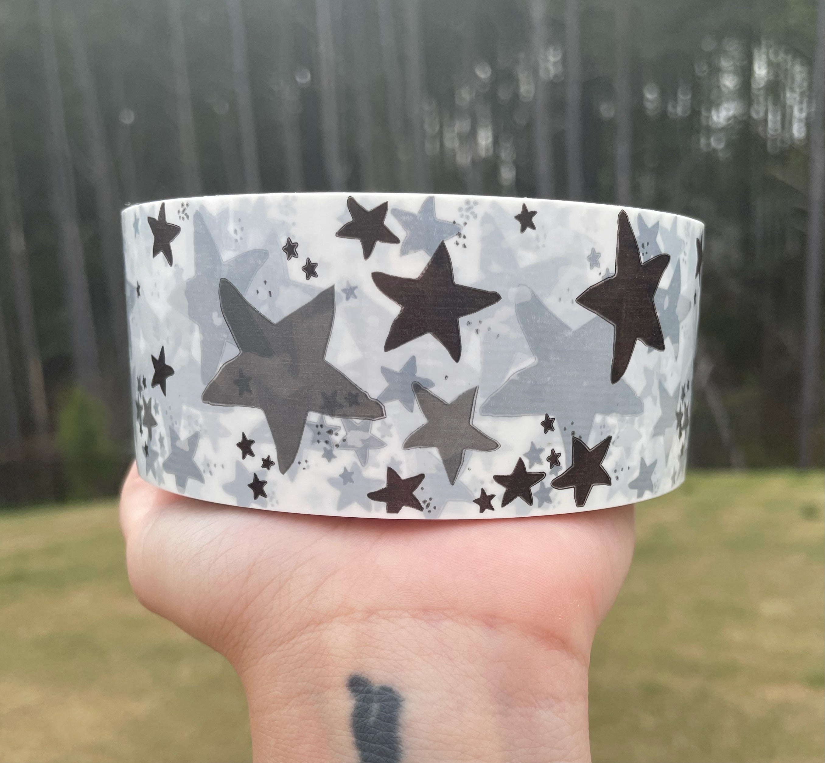 Plastic Tape - Black + Gray Stardust - Magical Mailers