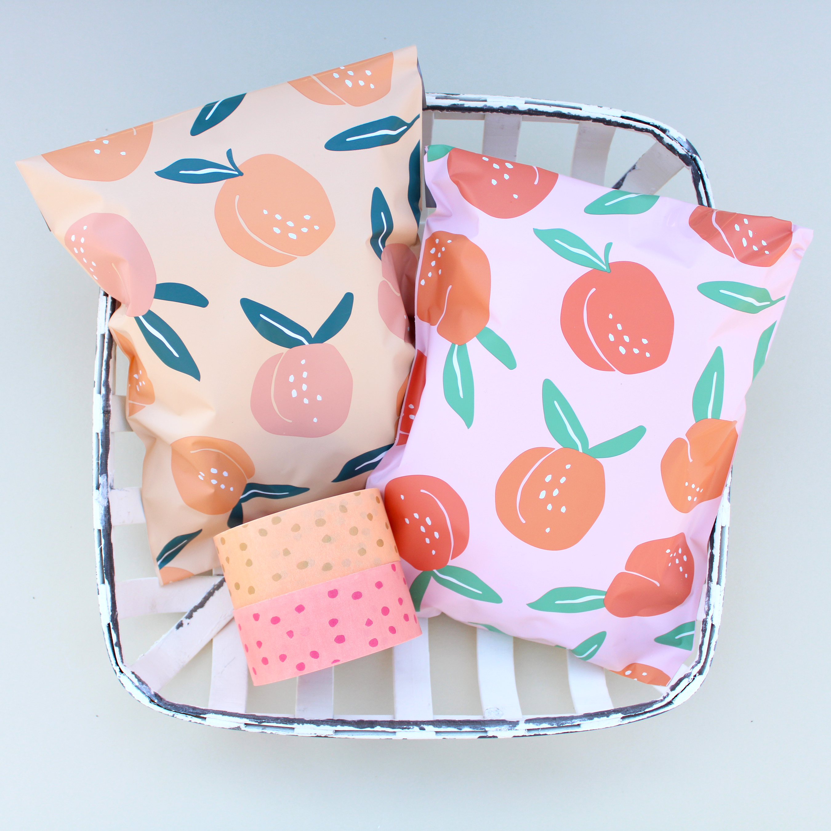 Paper Tape - Orange with Gold Polka Dots - Magical Mailers